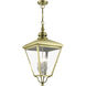 Adams 4 Light 14.25 inch Antique Brass with Brushed Nickel Finish Cluster Outdoor Extra Large Pendant Lantern Ceiling Light