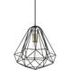 Knox 1 Light 12 inch Textured Black with Polished Chrome Accents Pendant Ceiling Light