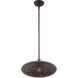 Charlton 1 Light 16 inch Bronze with Antique Brass Accents Pendant Ceiling Light