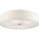 Meridian 6 Light 30 inch Brushed Nickel Semi Flush Ceiling Light