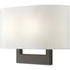 ADA Wall Sconces 2 Light 13 inch Bronze ADA Medium ADA Sconce Wall Light, Medium