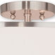 Park Ridge 3 Light 18 inch Brushed Nickel Semi-Flush Mount Ceiling Light