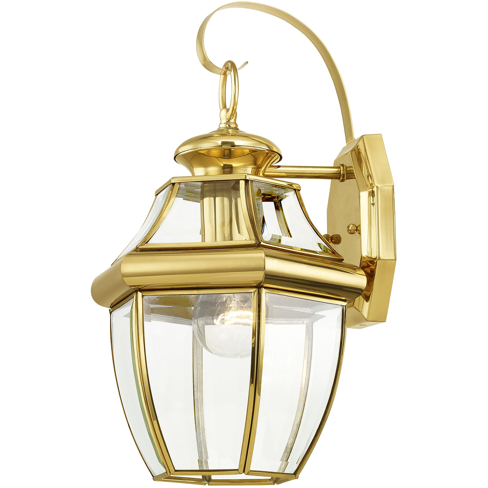 Monterey 1 Light 13 inch Polished Brass Outdoor Wall Lantern