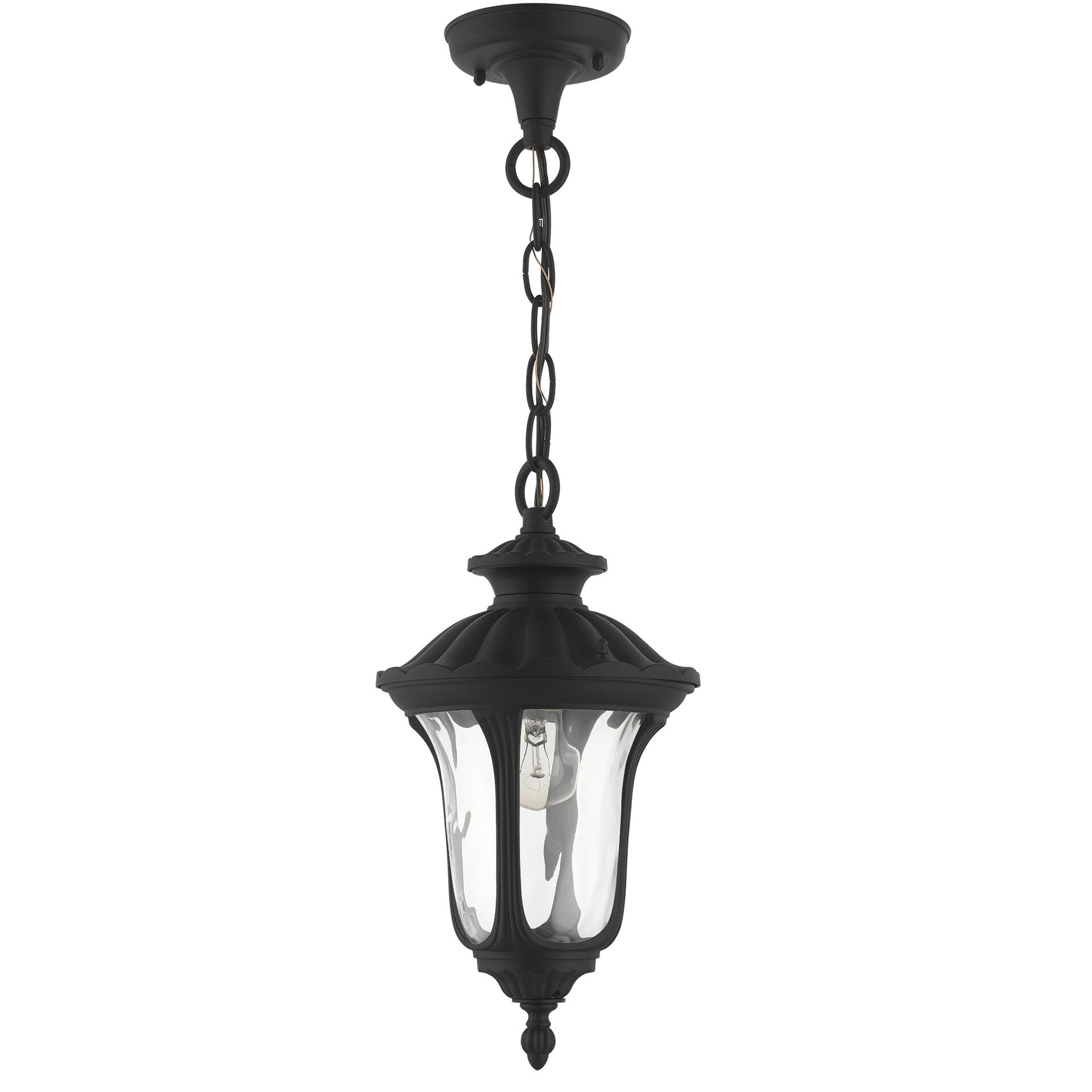 Oxford 1 Light 7 inch Textured Black Outdoor Pendant Lantern