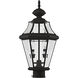 Georgetown 2 Light 21 inch Black Outdoor Post Top Lantern