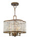Grammercy 4 Light 14 inch Hand Painted Palacial Bronze Convertible Mini Chandelier/Ceiling Mount Ceiling Light