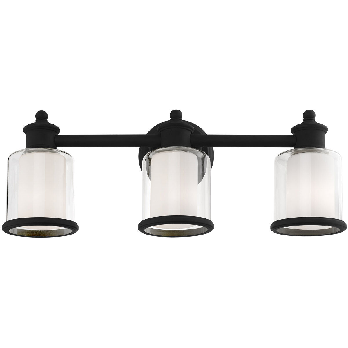 Middlebush 3 Light 24 inch Black Vanity Sconce Wall Light