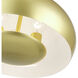 Domma 3 Light 17 inch Soft Gold with Polished Brass Accents Pendant Ceiling Light