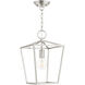 Devone 1 Light 10 inch Brushed Nickel Convertible Semi Flush/Lantern Ceiling Light