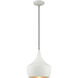 Allison 1 Light 10 inch White Mini Pendant Ceiling Light