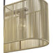 Goldiemesh 3 Light 30 inch English Bronze Linear Chandelier Ceiling Light, Medium