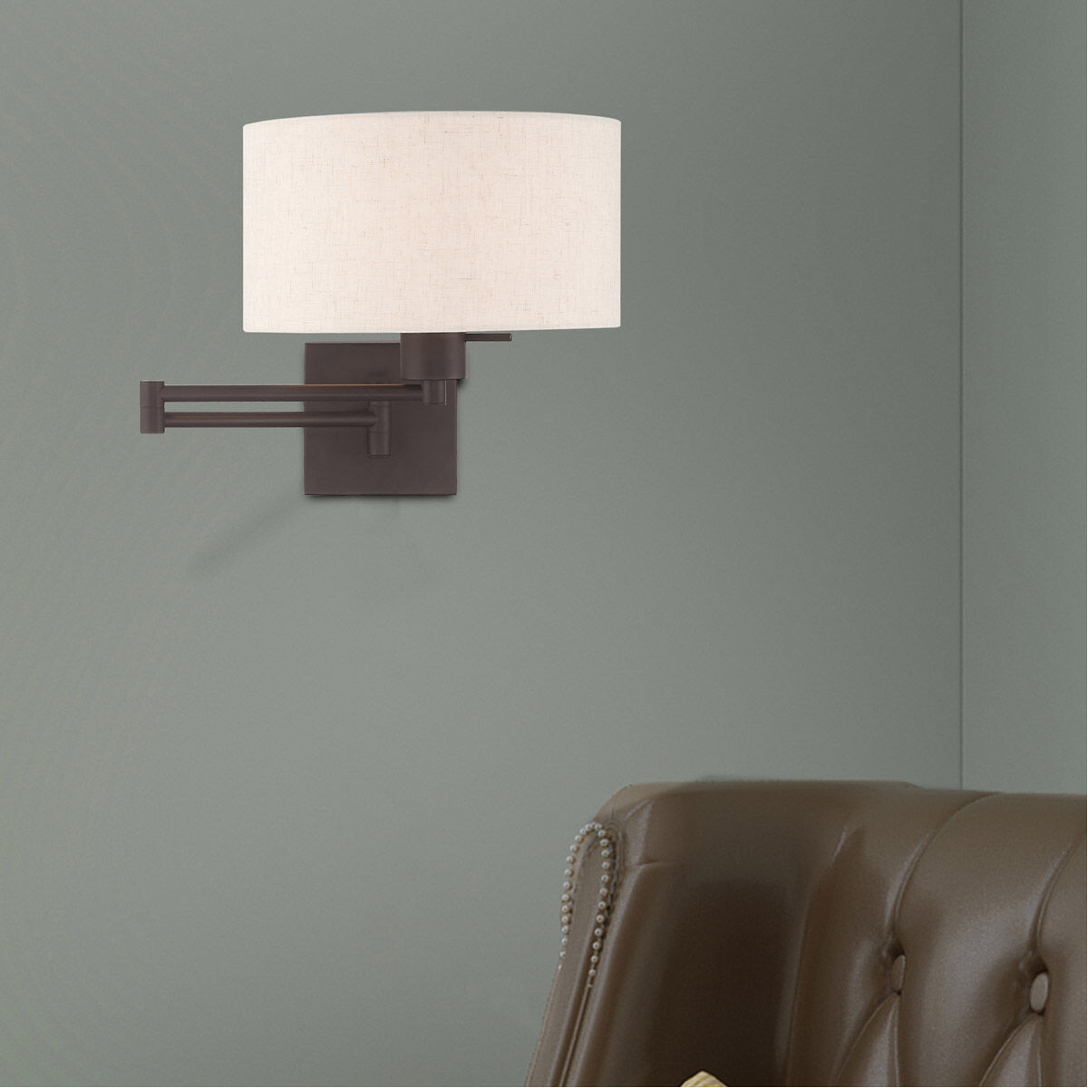 Allison 24 inch 100.00 watt Bronze Swing Arm Wall Lamp Wall Light