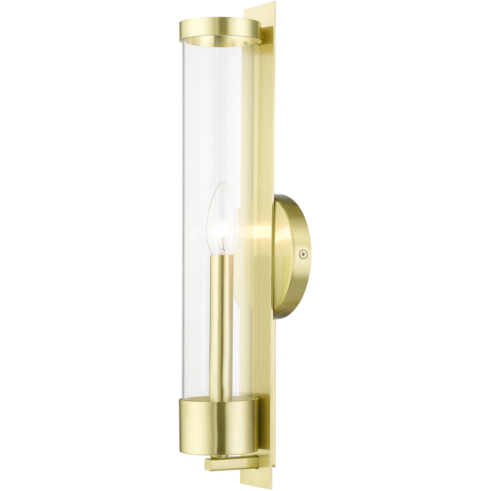 Castleton 1 Light 5 inch Satin Brass Single Sconce Wall Light, Tall