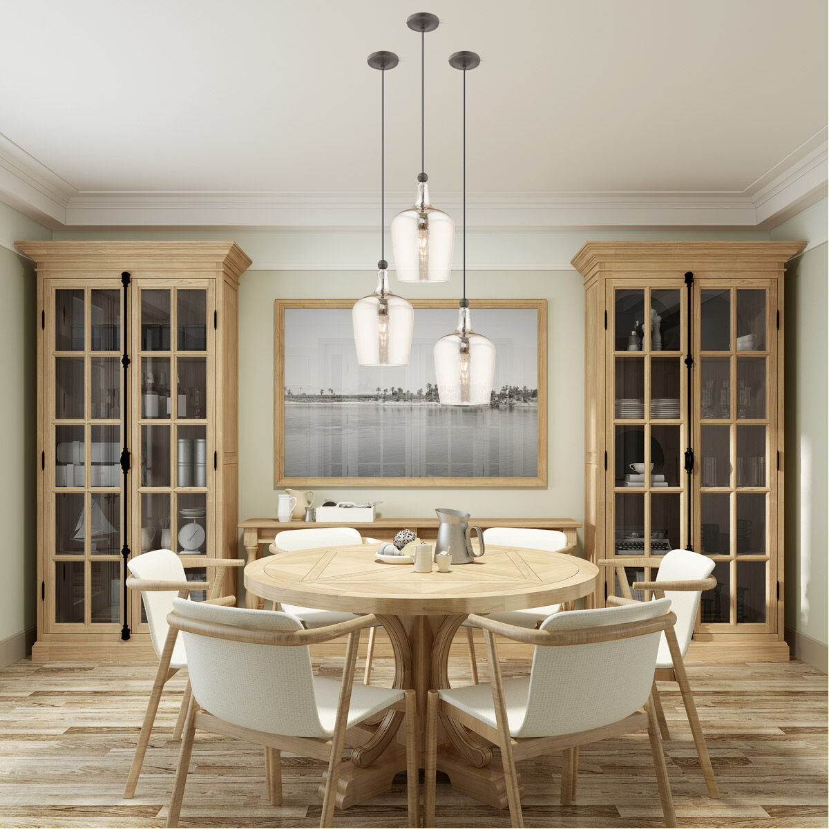 Art Glass 1 Light 9 inch English Bronze Mini Pendant Ceiling Light