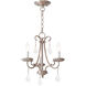 Daphne 3 Light 14 inch Brushed Nickel Mini Chandelier Ceiling Light
