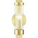Castleton 1 Light 5 inch Satin Brass Single Sconce Wall Light, Single