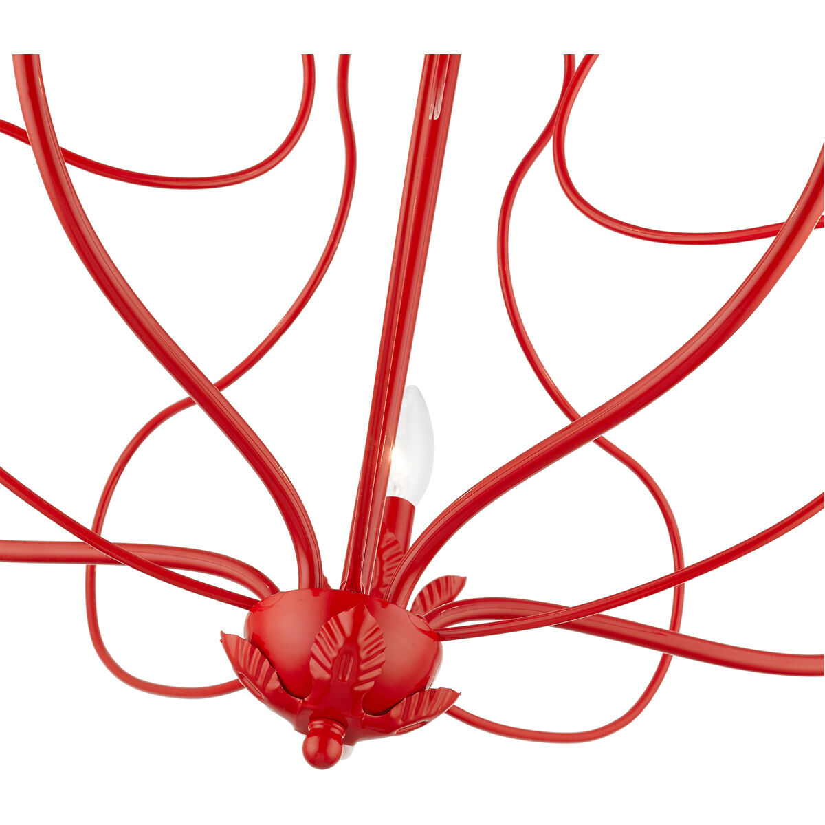 Katarina 5 Light 23 inch Shiny Red Chandelier Ceiling Light