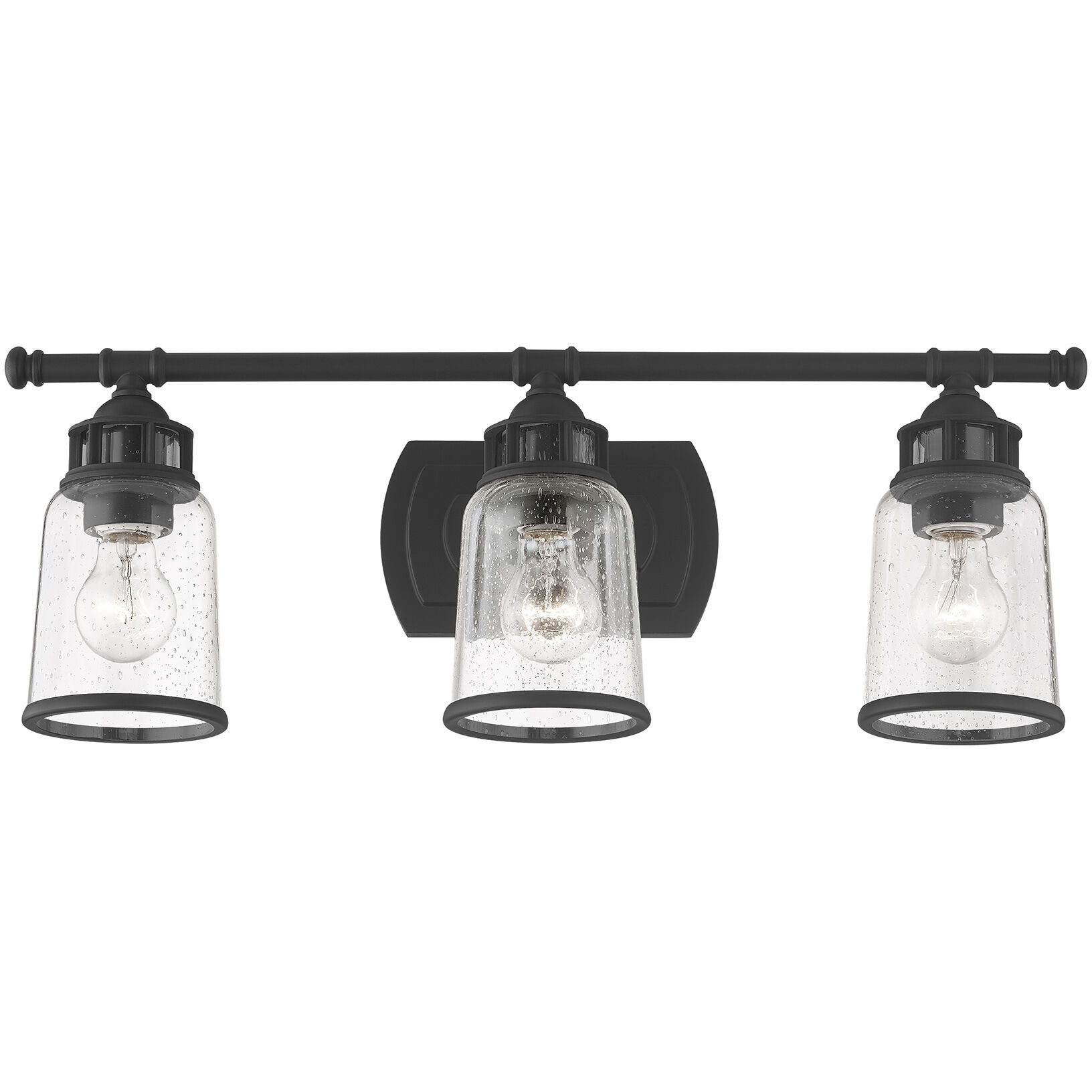Lawrenceville 3 Light 24 inch Black Vanity Sconce Wall Light