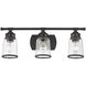 Lawrenceville 3 Light 24 inch Black Vanity Sconce Wall Light