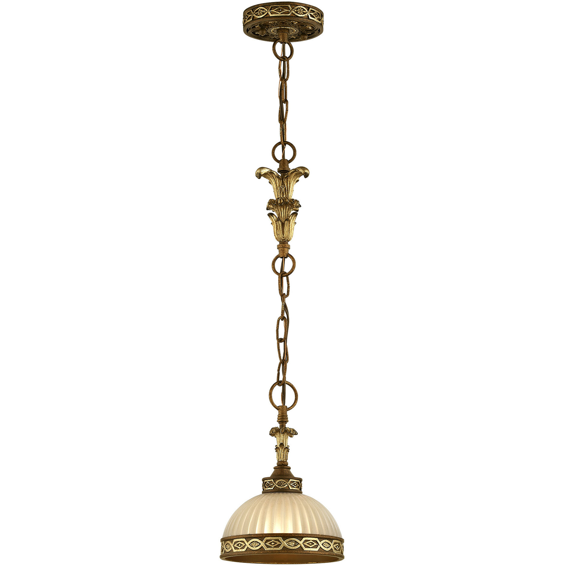 Seville 1 Light 7 inch Palacial Bronze with Gilded Accents Mini Pendant Ceiling Light