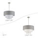 Brookmeade 4 Light 23 inch Brushed Nickel Pendant Chandelier Ceiling Light
