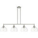 Glendon 4 Light 8.25 inch Brushed Nickel Large Linear Chandelier Ceiling Light