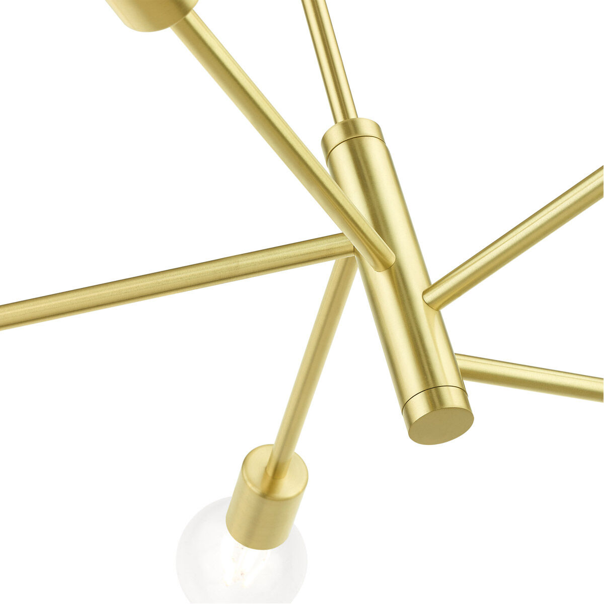 Bannister 5 Light 24 inch Satin Brass Chandelier Ceiling Light