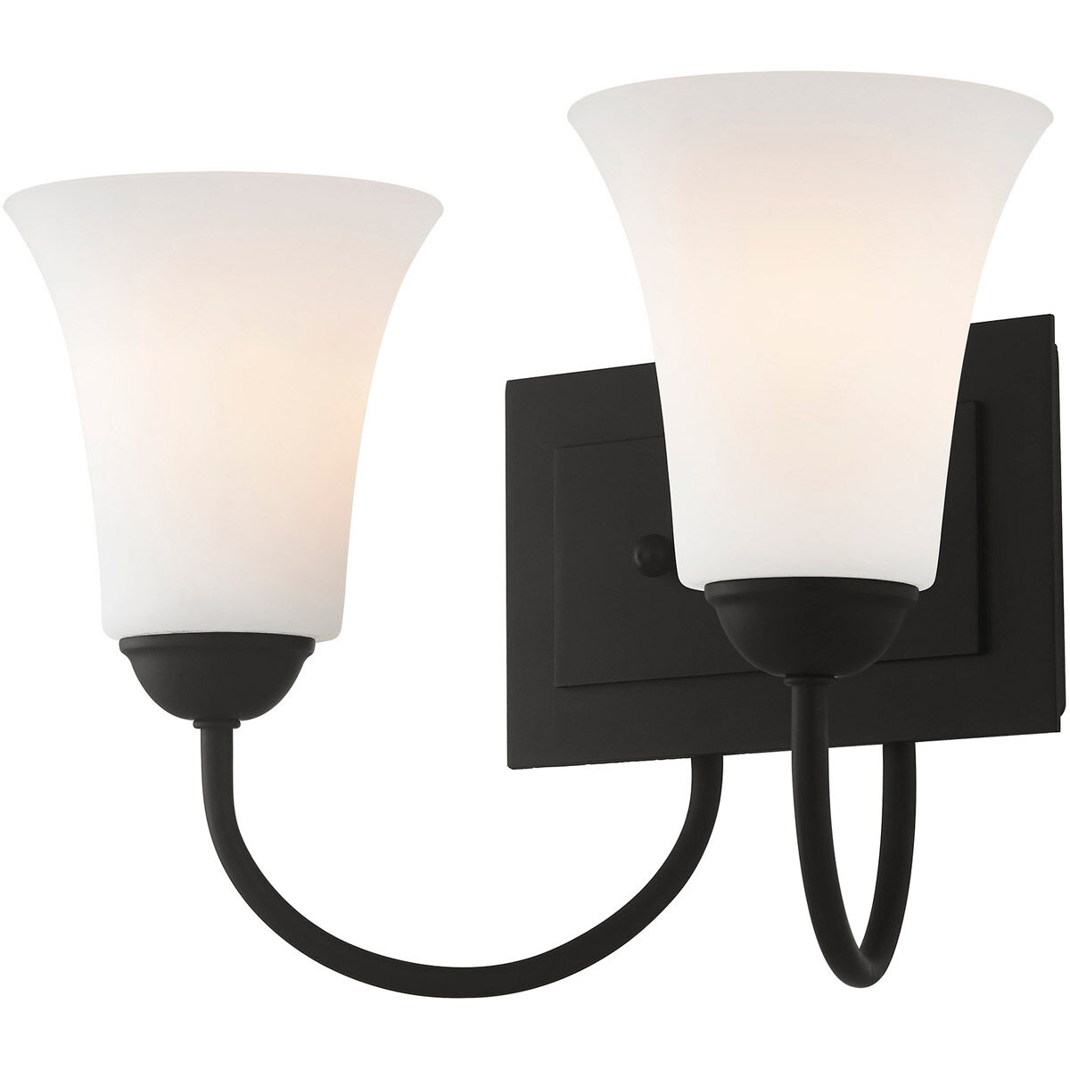 Ridgedale 2 Light 15 inch Black Bath Vanity Wall Light