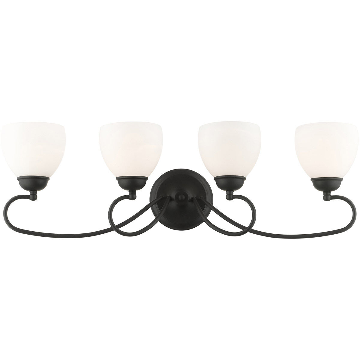 Brookside 4 Light 31 inch Black Bath Vanity Wall Light