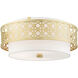 Calinda 4 Light 20 inch Soft Gold Semi Flush Ceiling Light