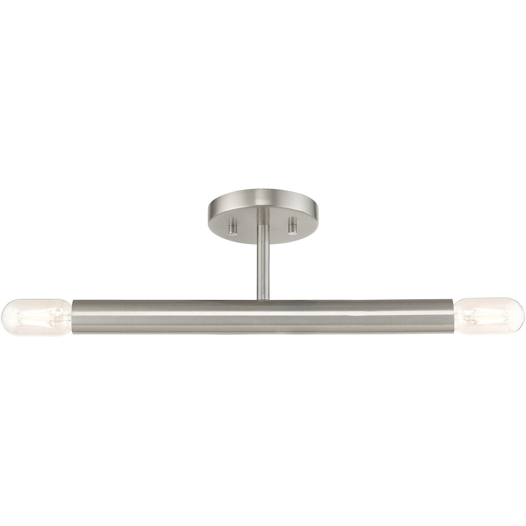 Copenhagen 2 Light 5.13 inch Brushed Nickel Semi-Flush Ceiling Light