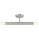 Copenhagen 2 Light 5.13 inch Brushed Nickel Semi-Flush Ceiling Light