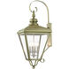 Adams 4 Light 14.25 inch Antique Brass with Brushed Nickel Finish Cluster Outdoor Extra Large Wall Lantern Wall Light