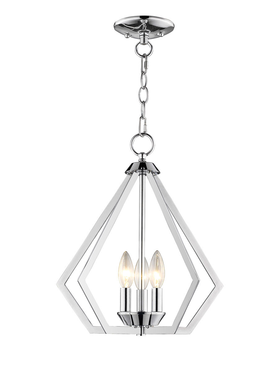 Prism 3 Light 14 inch Polished Chrome Convertible Mini Chandelier/Ceiling Mount Ceiling Light
