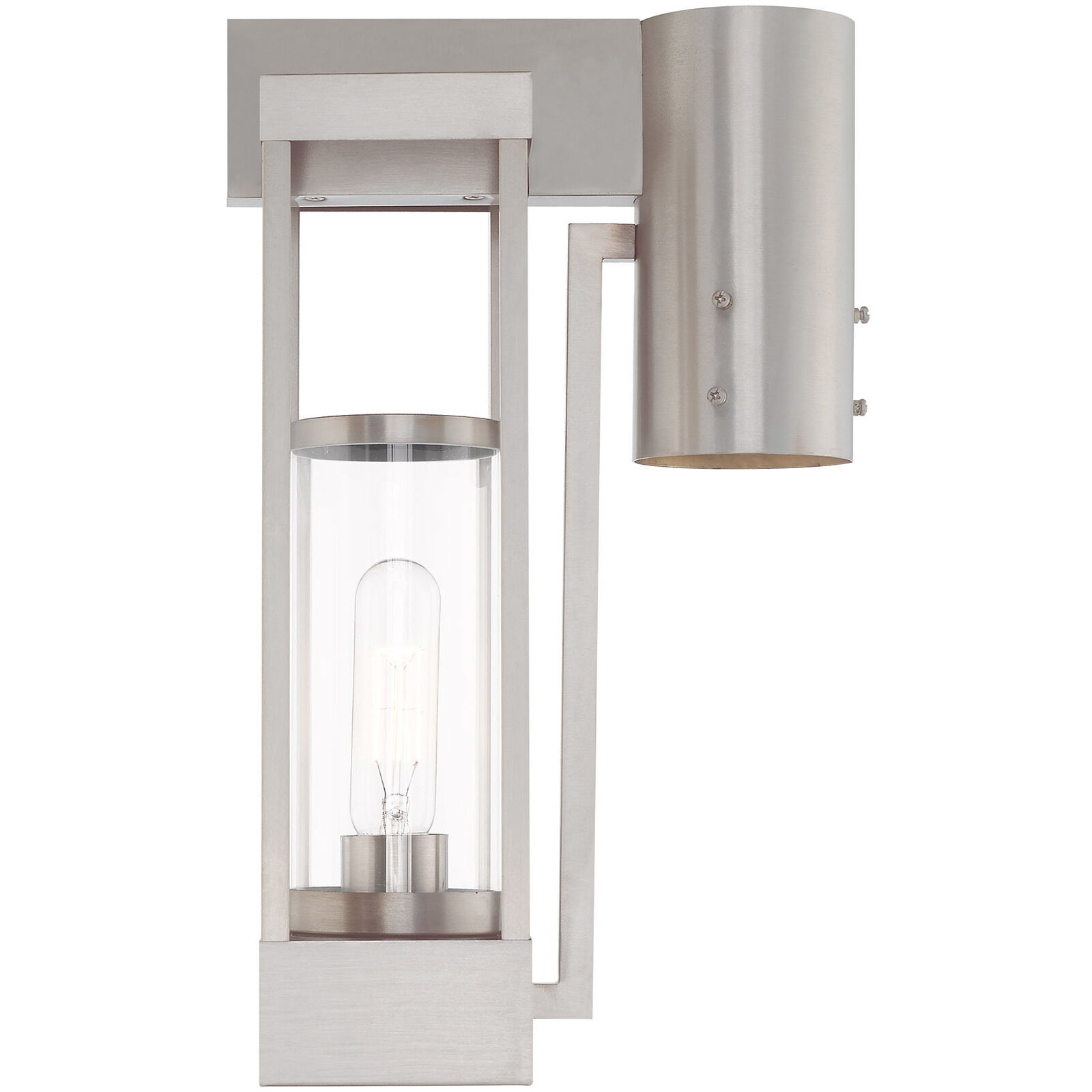 Delancey 1 Light 15 inch Brushed Nickel Outdoor Post Top Lantern