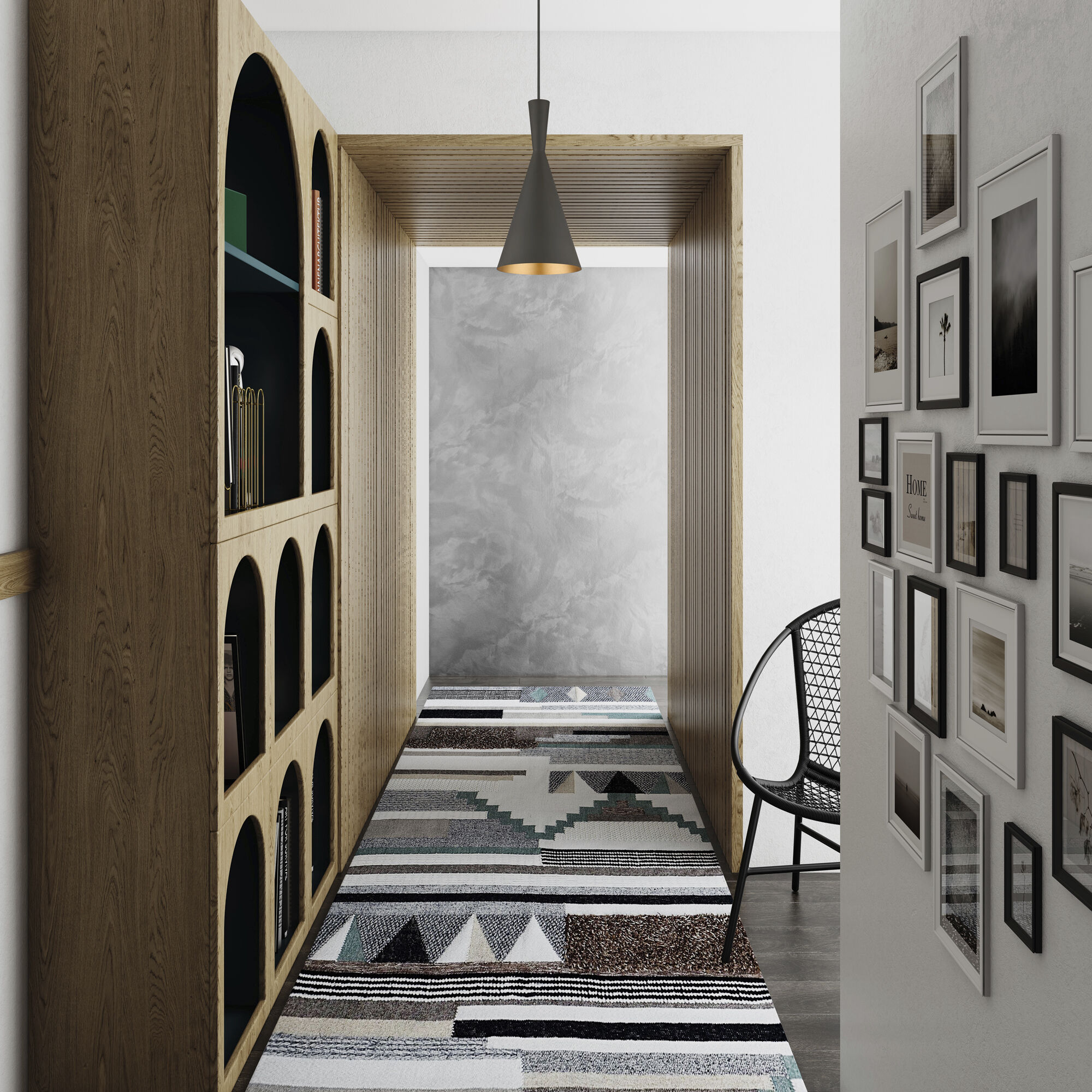 Waldorf 1 Light 7.25 inch Bronze with Antique Brass Finish Accents Pendant Ceiling Light in Bronze with Antique Brass Accent