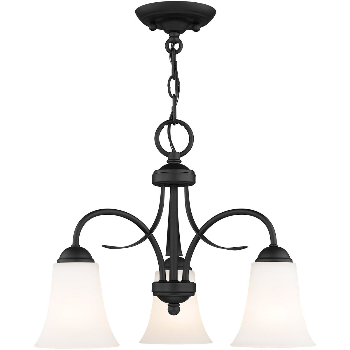 Ridgedale 3 Light 18 inch Black Convertible Dinette Chandelier/Ceiling Mount Ceiling Light