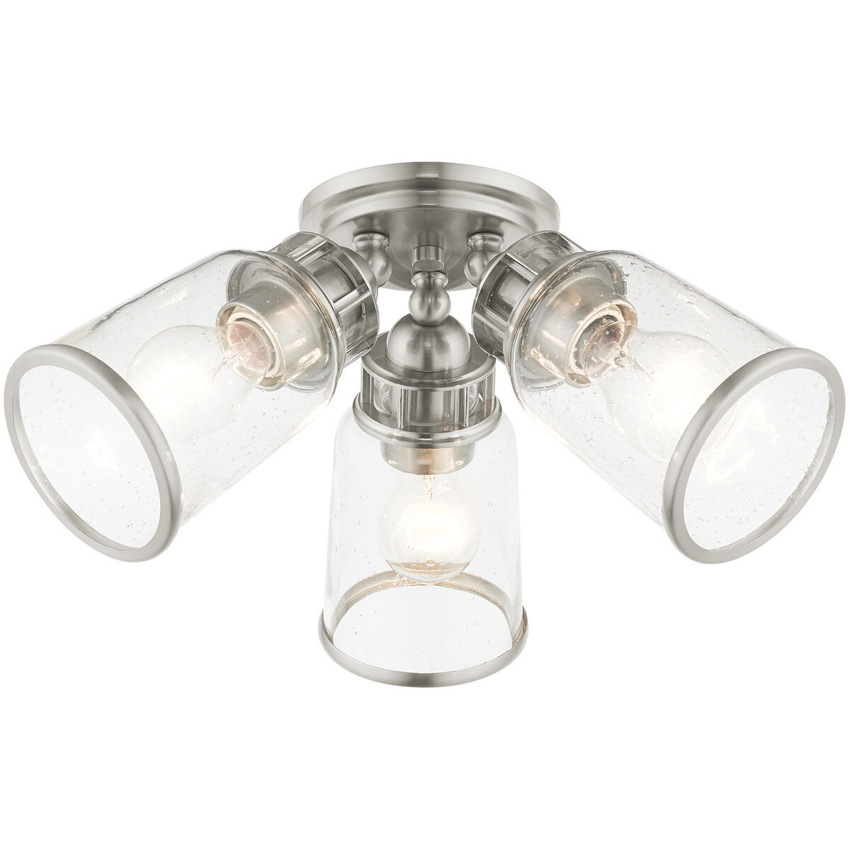 Lawrenceville 3 Light 16 inch Brushed Nickel Flush Mount Ceiling Light