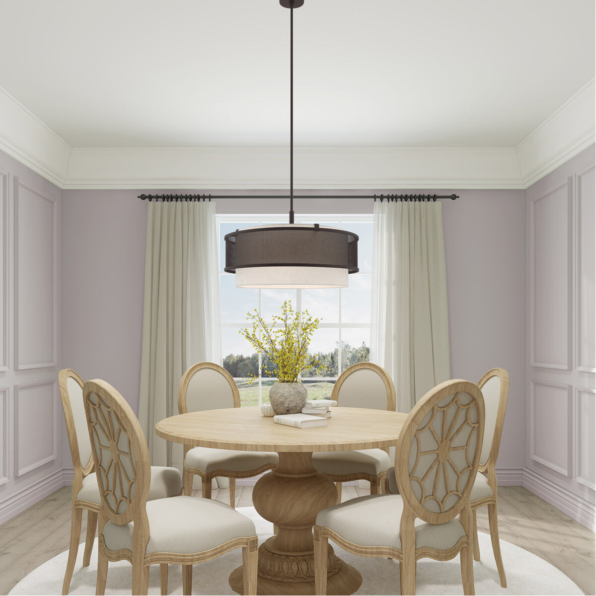 Braddock 5 Light 24 inch Bronze Pendant Chandelier Ceiling Light