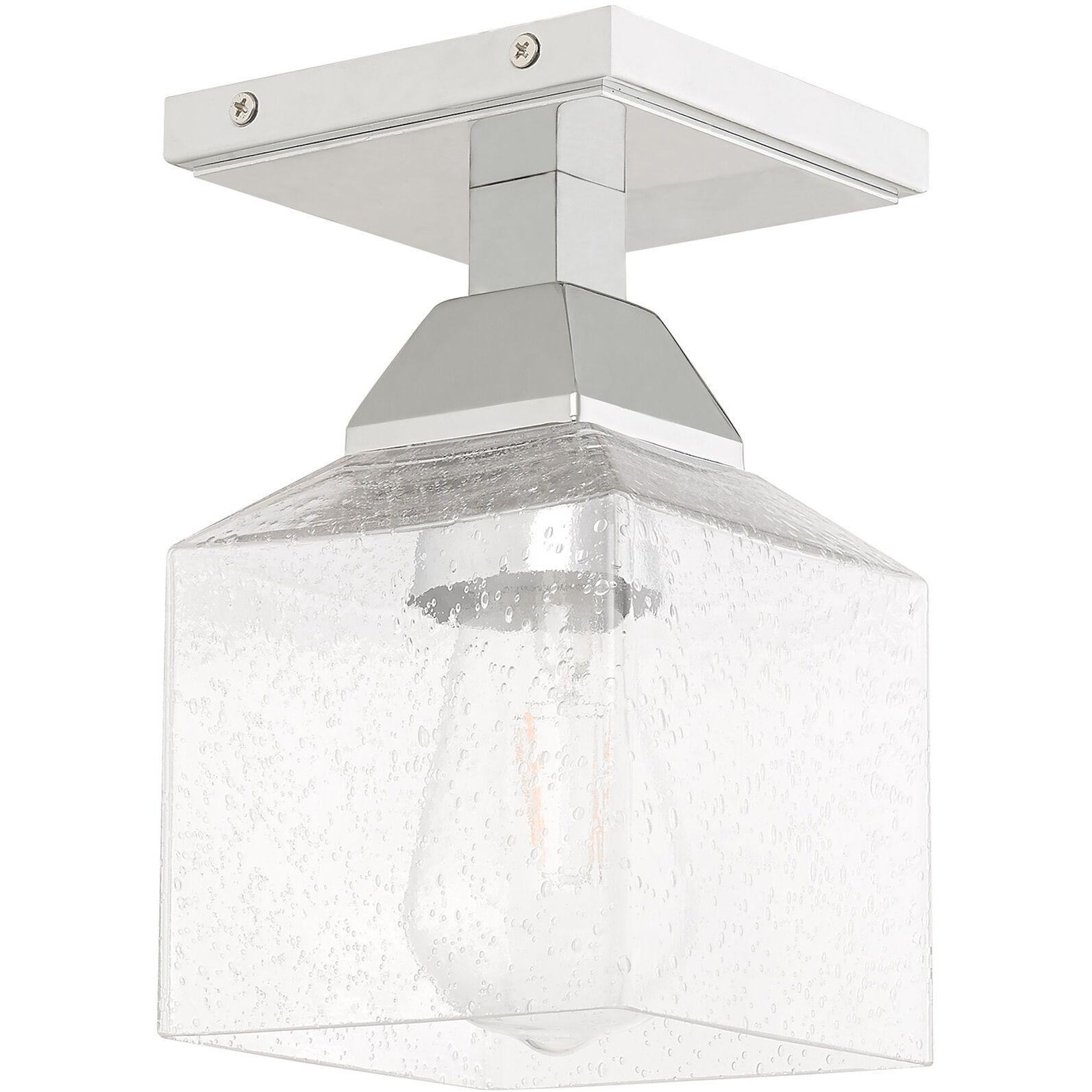 Aragon 1 Light 5 inch Polished Chrome Semi-Flush Mount Ceiling Light