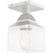 Aragon 1 Light 5 inch Polished Chrome Semi-Flush Mount Ceiling Light
