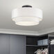 Manorwood 3 Light 18 inch Bronze Semi-Flush Ceiling Light