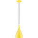 Amador 1 Light 6.25 inch Shiny Yellow with Polished Chrome Accents Mini Pendant Ceiling Light