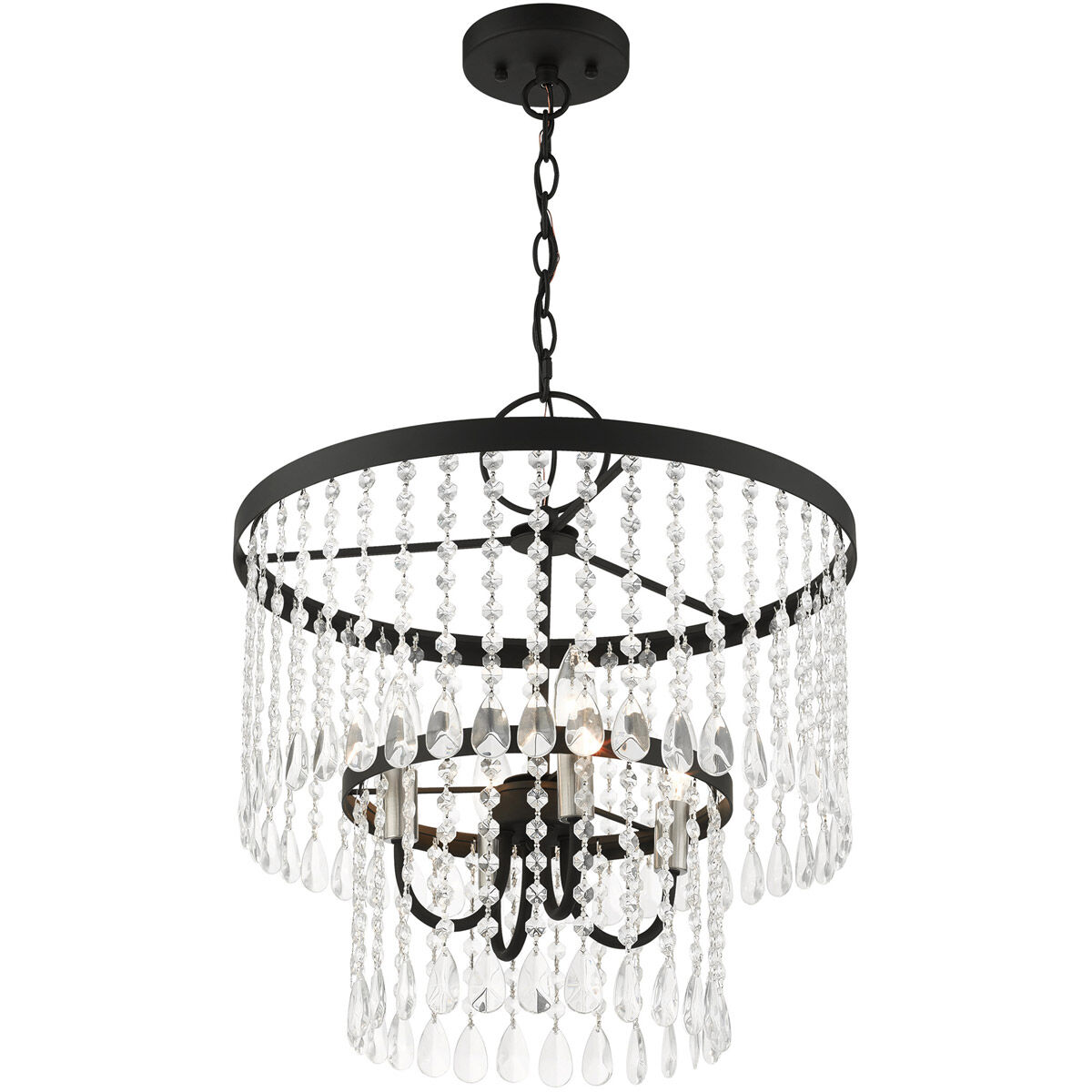 Elizabeth 4 Light 18 inch Black Pendant Chandelier Ceiling Light