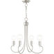 Bari 4 Light 20 inch Brushed Nickel Chandelier Ceiling Light