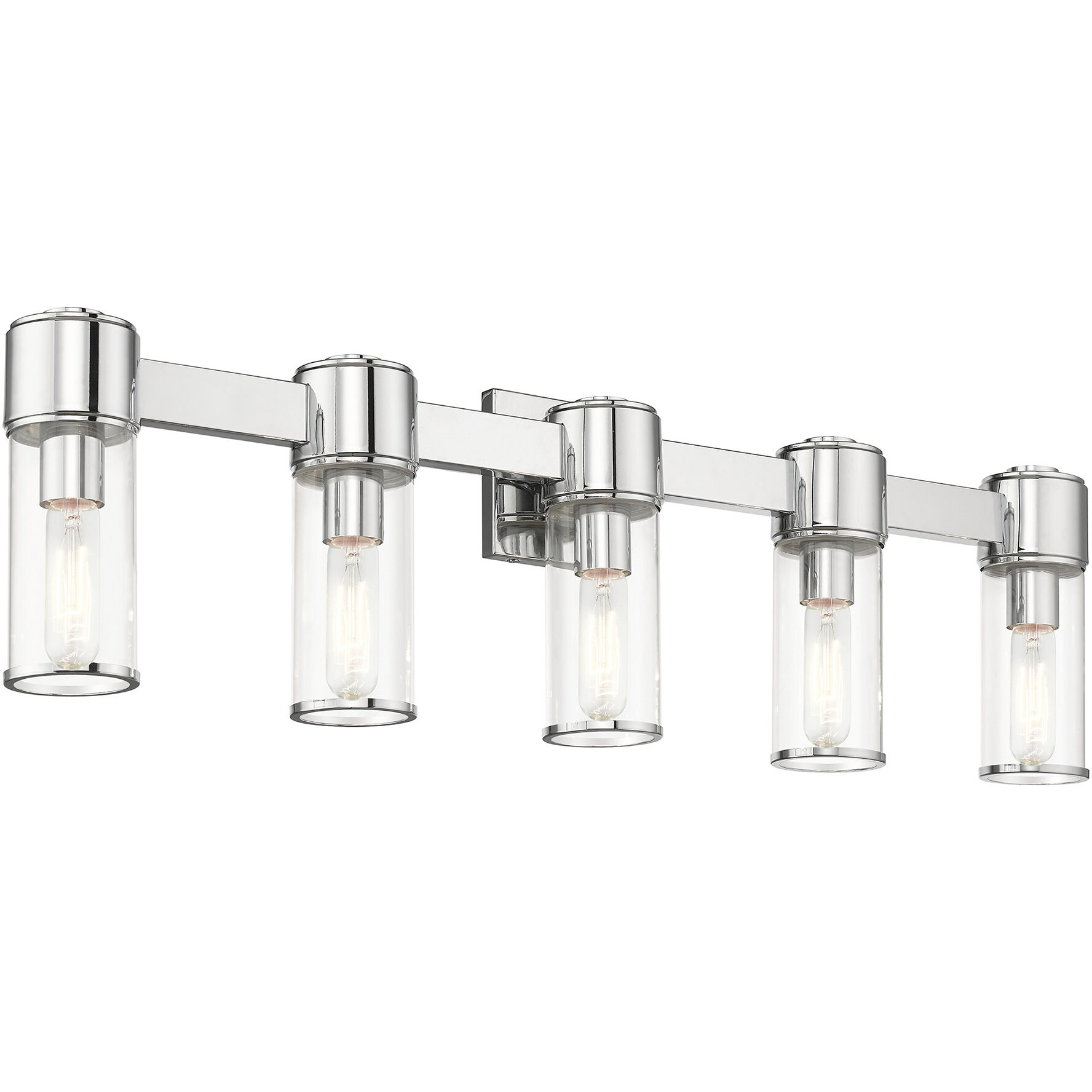Quincy 5 Light 35.5 inch Polished Chrome Vanity Wall Sconce Wall Light, Large