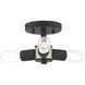 Copenhagen 3 Light 14 inch Black Semi-Flush Mount Ceiling Light
