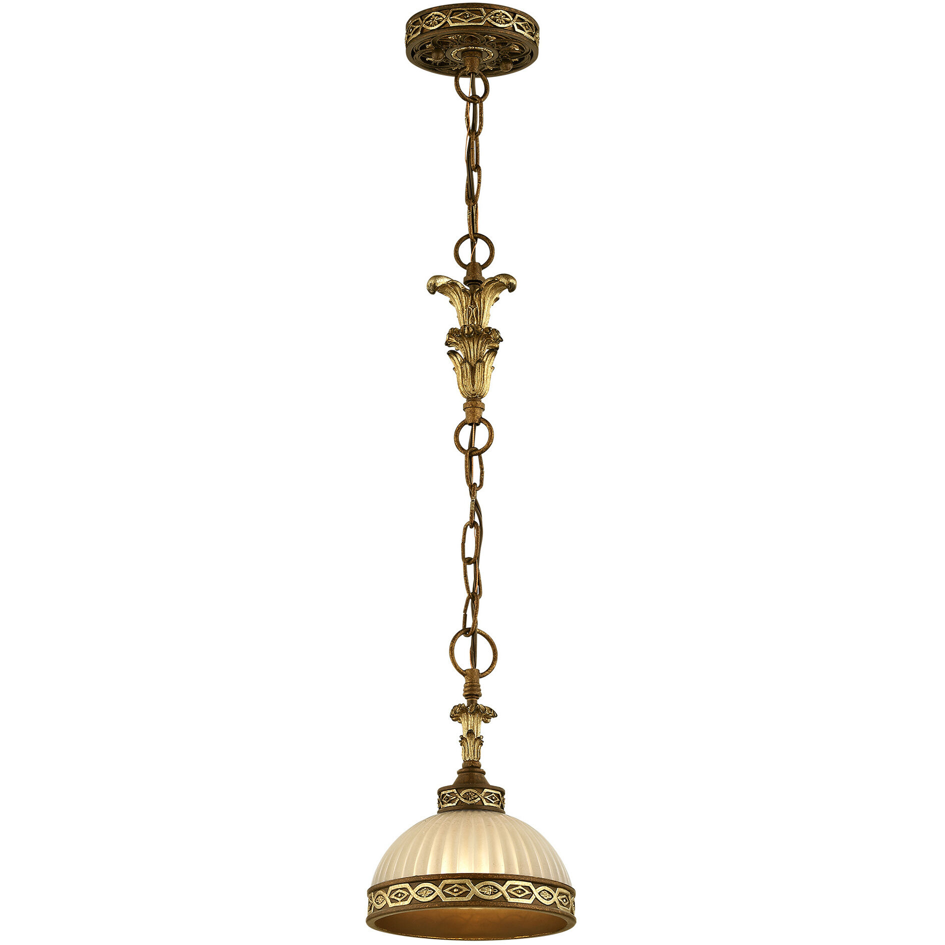 Seville 1 Light 7 inch Palacial Bronze with Gilded Accents Mini Pendant Ceiling Light