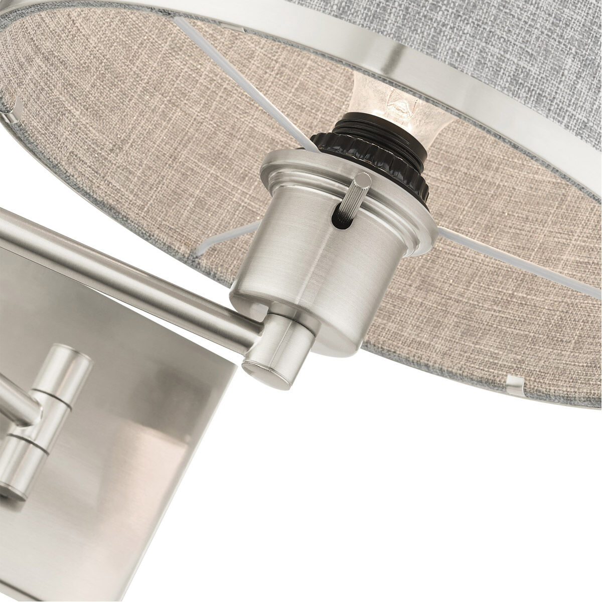 Park Ridge 24 inch 100.00 watt Brushed Nickel Swing Arm Wall Lamp Wall Light