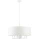Meridian 7 Light 24 inch White Pendant Chandelier Ceiling Light
